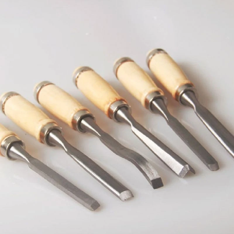 Комплект резбарски длета за дърво Troy, 12 части